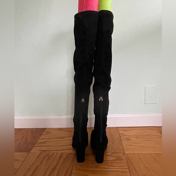 Steve Madden black knee high boots in stretchy suede - Picture 3 of 15